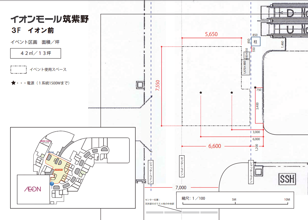 3階 イオン前ブリッジの図面・フロアマップ1