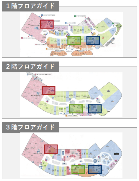 モール内広告 エレベーター扉の図面・フロアマップ