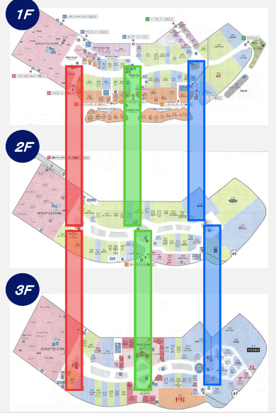 モール内広告 エスカレーターの図面・フロアマップ