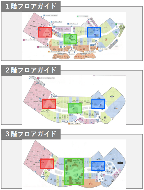 モール内広告 柱巻きの図面・フロアマップ