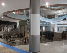 モール内広告 柱巻き