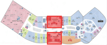 モール内広告 フードコート紙コップの図面・フロアマップ