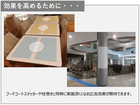 モール内広告 フードコート紙コップ1