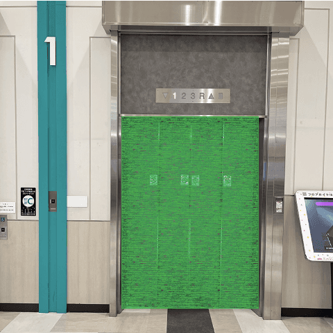 モール内広告 エレベーター(1F、2F)