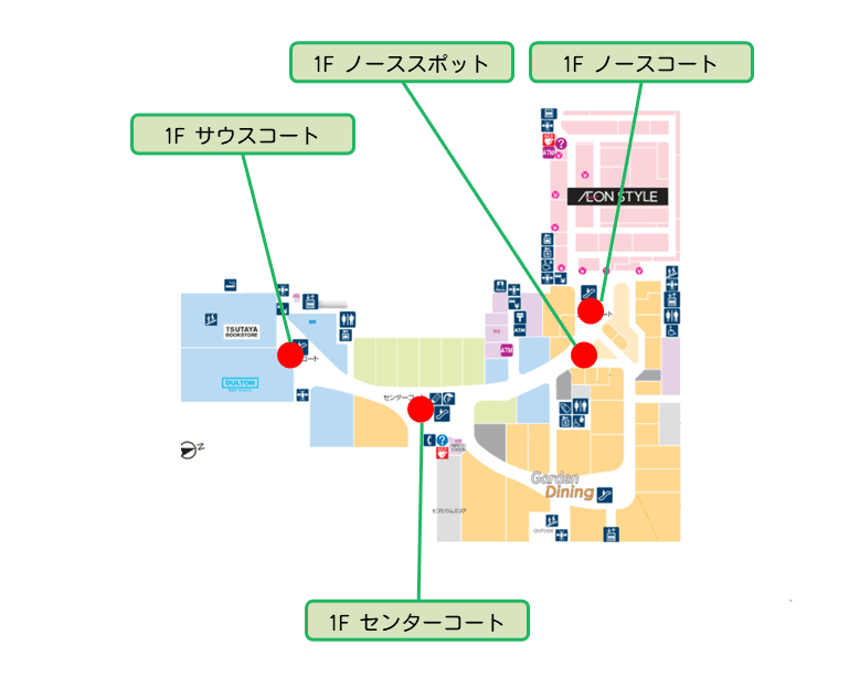1F ノーススポットの図面・フロアマップ1