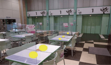 モール内広告 フードコートテーブルシール