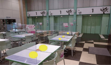 モール内広告 フードコートテーブルシール