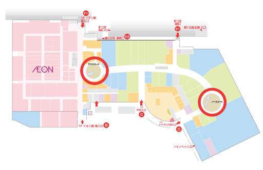 モール内広告 大型バナーの図面・フロアマップ