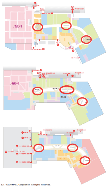 モール内広告 エスカレーターの図面・フロアマップ