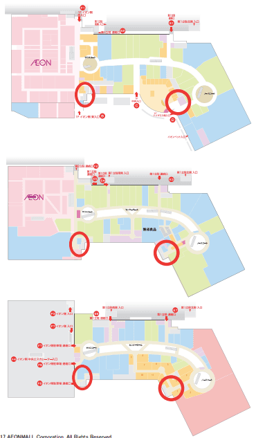 モール内広告 エレベーターの図面・フロアマップ