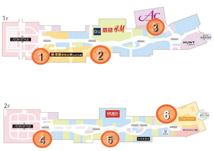 モール内広告 エレベーターの図面・フロアマップ