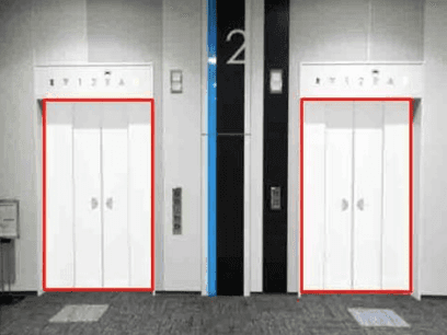 モール内広告 エレベーター