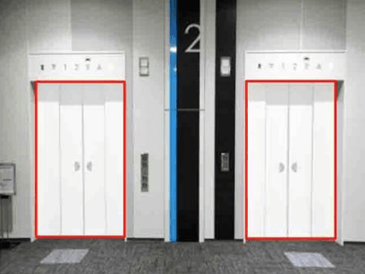 モール内広告 エレベーター