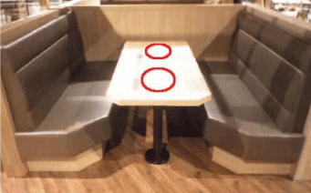 モール内広告 フードコートテーブルシール