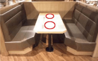 モール内広告 フードコートテーブルシール