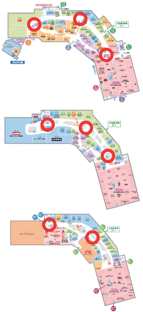 モール内広告 エスカレーターの図面・フロアマップ