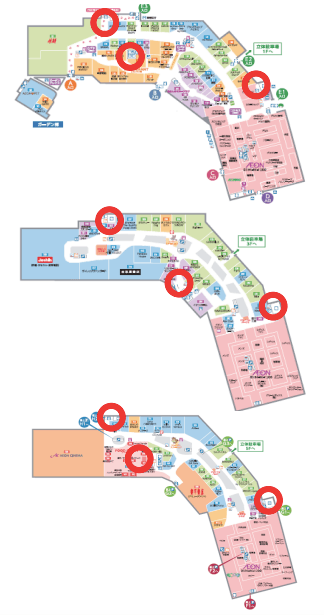 モール内広告 化粧室の図面・フロアマップ