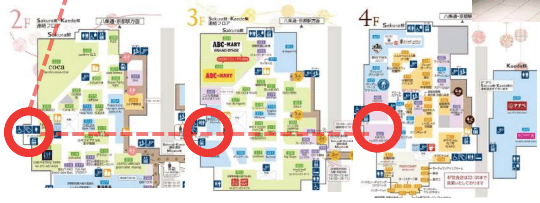 モール内広告 エレベーターの図面・フロアマップ1