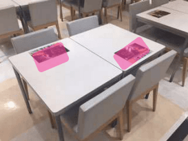 モール内広告 フードコートテーブルシール1