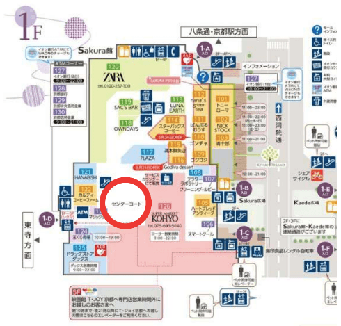 モール内広告 大型バナーの図面・フロアマップ