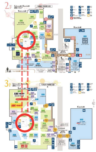 モール内広告 吹き抜けガラスの図面・フロアマップ