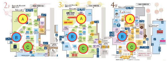 モール内広告 エスカレーターの図面・フロアマップ1