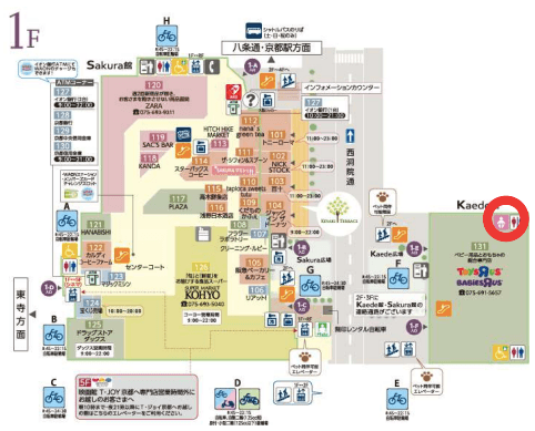 モール内広告 授乳室の図面・フロアマップ