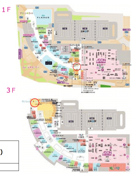 モール内広告 大型バナーの図面・フロアマップ