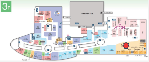 モール内広告 フードコートステッカーの図面・フロアマップ