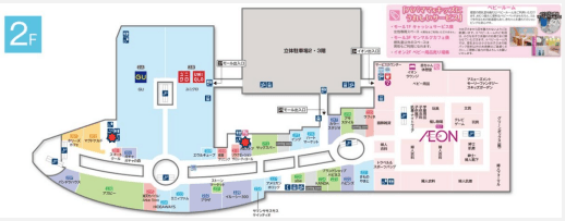 モール内広告 化粧室の図面・フロアマップ