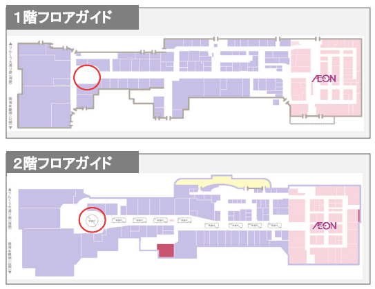 モール内広告 柱巻きの図面・フロアマップ