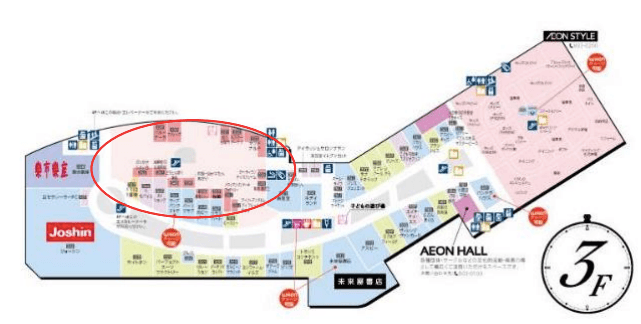 モール内広告 フードコートの図面・フロアマップ