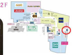 モール内広告 エレベーターの図面・フロアマップ1