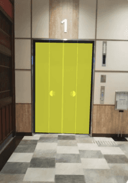 モール内広告 エレベーター