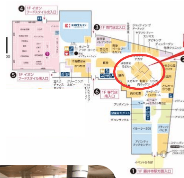モール内広告 フードコートの図面・フロアマップ