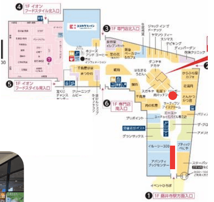 モール内広告 フロアシートの図面・フロアマップ