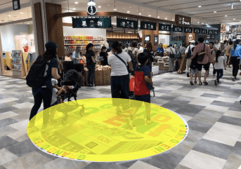 モール内広告 フロアシート