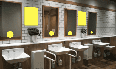モール内広告 トイレ内ステッカー
