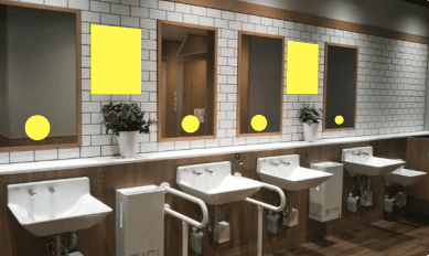 モール内広告 トイレ内ステッカー