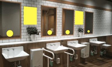 モール内広告 トイレ内ステッカー