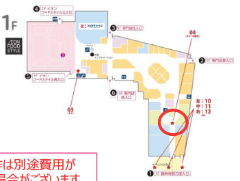 モール内広告 デジタルサイネージ(縦型サイネージ)の図面・フロアマップ