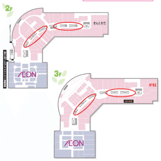モール内広告 吹き抜けガラスの図面・フロアマップ