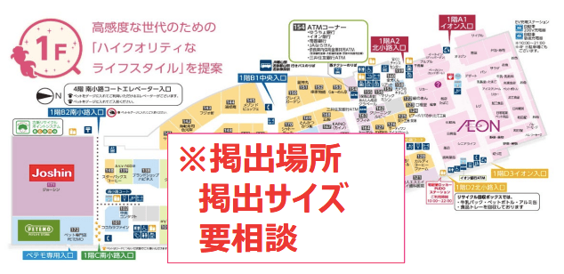 モール内広告 フロアシートの図面・フロアマップ