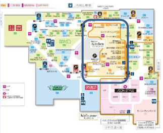 モール内広告 フードコートの図面・フロアマップ