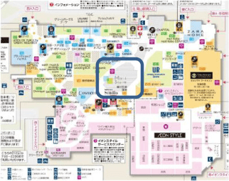 モール内広告 吹き抜けガラスの図面・フロアマップ
