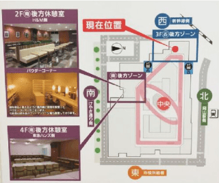 モール内広告 従業員休憩室の図面・フロアマップ