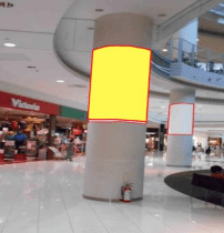 モール内広告 柱巻き