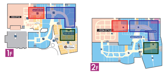モール内広告 柱巻きの図面・フロアマップ