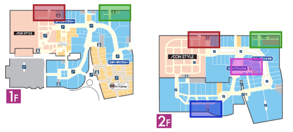 モール内広告 エレベーターの図面・フロアマップ