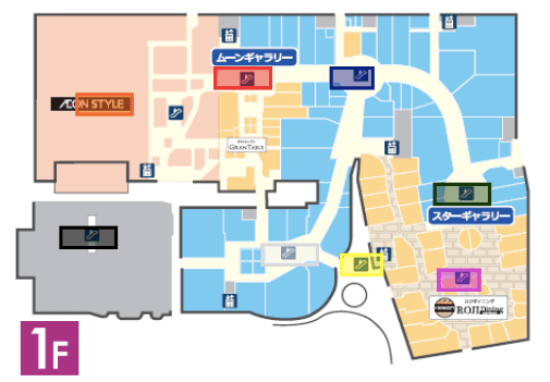 モール内広告 エスカレーター(足元レール・側面)の図面・フロアマップ